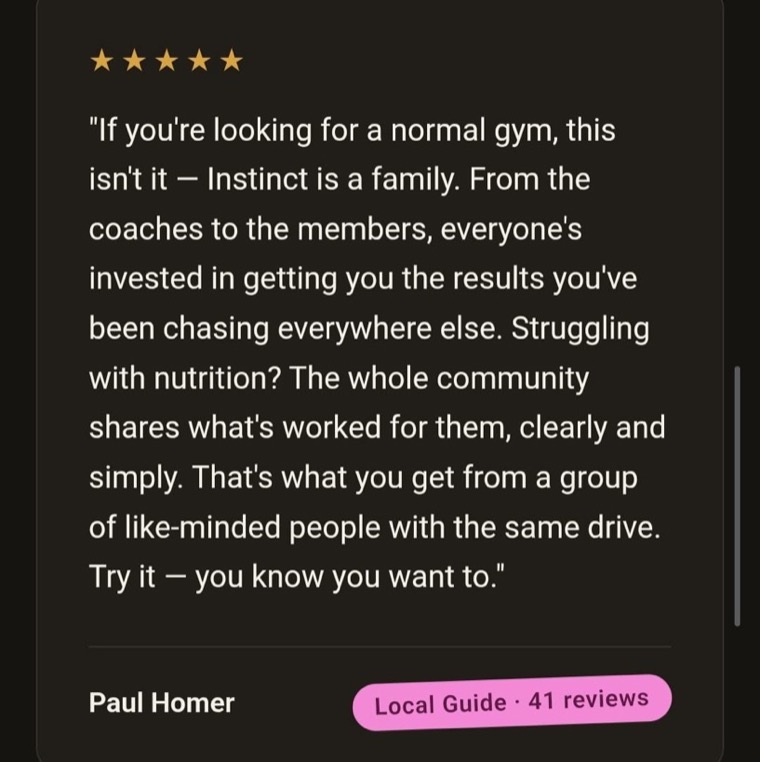 Instinct Boxing and Fitness member review 11